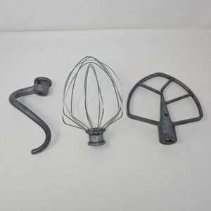 KitchenAid Bowl Lift Stand Mixer Attachment Set Dough Hook Beater Wire Whisk